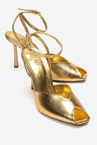 �v�����[�O�V���[�Y ���f�B�[�X �q�[�� �A���N�� Prologue Shoeslate Ankle Strap Stiletto Pump Gold �S�[���h