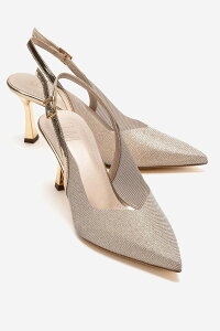 �v�����[�O�V���[�Y ���f�B�[�X �q�[�� Prologue Shoes Dorata Embellished Stiletto Pump Gold �S�[���h