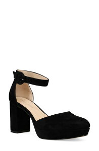 �y�����[�_ ���f�B�[�X �V���[�Y �q�[�� �v���b�g�t�H�[�� Pelle Moda Lenor Block Heel Platform Pump Black �u���b�N