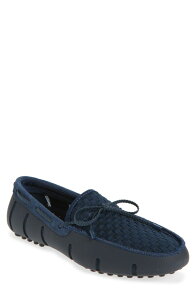 �X�E�B���X �����Y �V���[�Y �X���b�|���E���[�t�@�[ Swims Woven Driving Loafer Navy �l�C�r�[
