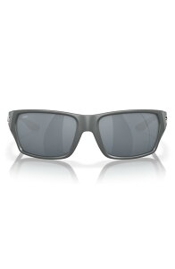 �R�X�^�f���}�[�� �����Y �A�N�Z�T���[ �T���O���X�E�A�C�E�F�A Costa Del Mar Tailfin 57mm Polarized Rectangular Sunglasses Matte Gray/ Gray Silver 580P �O���[