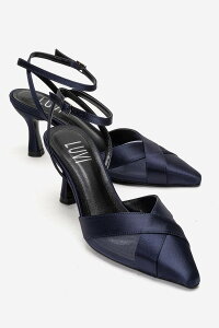 �v�����[�O�V���[�Y ���f�B�[�X �p���v�X Prologue Shoestela Stiletto Pump Navy Satin �l�C�r�[