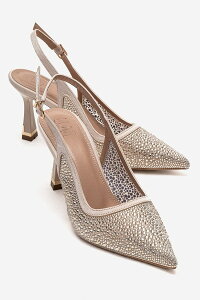 �v�����[�O�V���[�Y ���f�B�[�X �p���v�X Prologue Shoes Frea Slingback Stiletto Pump Nude