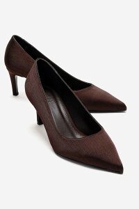 �v�����[�O�V���[�Y ���f�B�[�X �p���v�X Prologue Shoes Velmira Stiletto Pump Brown Satin �u���E��