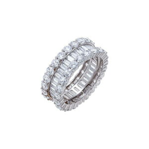 �o�C �A�f�B�i �G�f�� ���f�B�[�X �A�N�Z�T���[ �w�� BY ADINA EDEN Round CZ X Baguetteternity Ring Silver �V���o�[