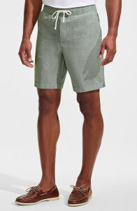 �����Y�G���h �����Y �{�g���X �n�[�t�p���c�E�V���[�c �V���[�g�p���c Lands' End 9 Pull On Deck Shorts Paleucalyptus