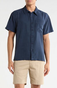 �u���N�X�g�� �����Y �g�b�v�X �V���c Brixton Cooling Comfort Short Sleeve Button-Up Shirt Midnight Navy �l�C�r�[