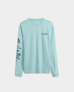 �\���g���C�t �����Y �g�b�v�X T�V���c Salt Life Secret Spot Long Sleeve SLX Performance Tee Lt Aruba Heather �w�U�[