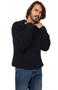 �P���e�B�b�N�A���h�R�[ �����Y �A�E�^�[ �p�[�J�[�E�X�E�F�b�g Celtic & Co. British Waffle Stitch Crew Dark Navy �l�C�r�[