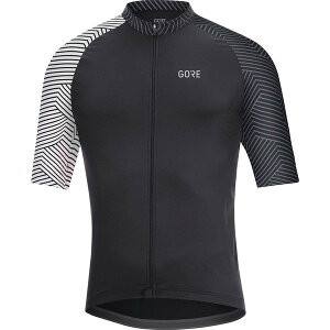 �S�A�E�F�A �����Y �g�b�v�X �V���c �W���[�W�[ GOREWEAR C5 Optiline Jersey - Men's Black/White �z���C�g