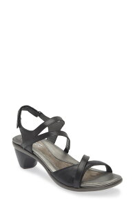 �i�I�g ���f�B�[�X �V���[�Y �q�[�� �T���_�� Naot Limit Slingback Sandal Shiny Black Leather �u���b�N