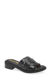�����_�[�Y ���f�B�[�X �V���[�Y �q�[�� �T���_�� ���U�[ Wonders Leather Slide Sandal Iseo Black �u���b�N