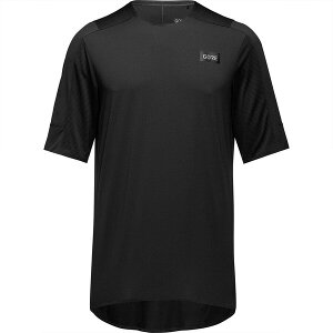 �S�A�E�F�A �����Y �g�b�v�X �V���c �W���[�W�[ GOREWEAR Trailkpr Tech Jersey - Men's Black �u���b�N