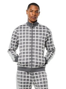 �Z���W�I�^�b�L�[�j �����Y �A�E�^�[ �W���P�b�g�E�u���]�� Sergio Tacchini Damarindo Check Track Jacket Quiet Grey �O���[