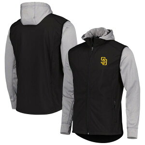 �_���u���b�N �����Y �A�E�^�[ �W���P�b�g�E�u���]�� Men's Dunbrooke Black/Heather Gray San Diego Padres Alpha Full-Zip Jacket Black �u���b�N