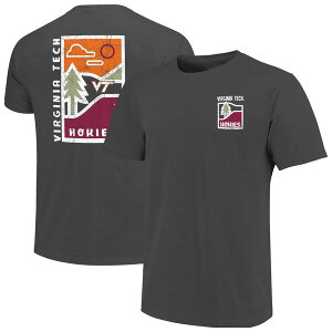 �C���[�W���� �����Y �g�b�v�X T�V���c �~�j �O���t�B�b�N IMAGE ONE Men's Graphite Virginia Techokies Comfort Colors Minimal Vista Distressed Graphics T-Shirt Graphite �O���t�@�C�g