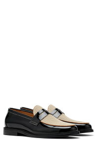 �}�[�N�m�[���� �����Y �V���[�Y ���b�V�� ���[�t�@�[ MARC NOLAN Calumesh Penny Loafer Black/ White �z���C�g