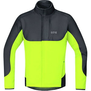 �S�A�E�F�A �����Y �A�E�^�[ �W���P�b�g�E�u���]�� GOREWEAR C5 Gore Windstopper Thermo Trail Jacket - Men's Black/Neon Yellow �u���b�N
