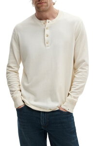 ���O�A���h�{�[�� �����Y �g�b�v�X �V���c �R�b�g�� rag & bone Washed Cotton Henley Chalk �`���[�N
