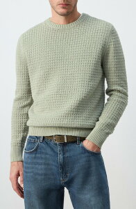 �}���S �����Y �A�E�^�[ �p�[�J�[�E�X�E�F�b�g �N���[�l�b�N �Z�[�^�[ �j�b�g MANGO Crewneck Open Knit Sweater Mint Green �O���[��