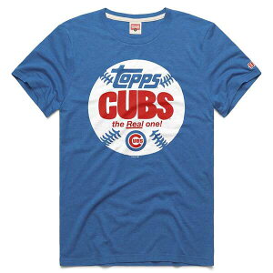 �I�}�[�W�� �����Y �g�b�v�X T�V���c Men's Homage Royal Chicago Cubs MLB x Topps Baseball The Real One Tri-Blend T-Shirt Royal