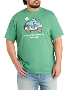 ���C�t�C�Y�O�b�h �����Y �g�b�v�X T�V���c �g�[�� �O���t�B�b�N LIFE IS GOOD Big & Tall Not All Who Wander Are Lost Graphic T-Shirt Green �O���[��