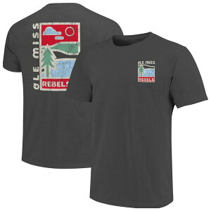 �C���[�W���� �����Y �g�b�v�X T�V���c �~�j �O���t�B�b�N IMAGE ONE Men's Graphite Ole Miss Rebels Comfort Colors Minimal Vista Distressed Graphics T-Shirt Graphite �O���t�@�C�g
