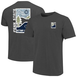 �C���[�W���� �����Y �g�b�v�X T�V���c �~�j �O���t�B�b�N IMAGE ONE Men's Graphite Penn State Nittany Lions Comfort Colors Minimal Vista Distressed Graphics T-Shirt Graphite �O���t�@�C�g