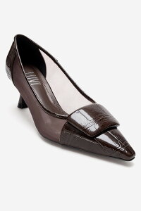 �v�����[�O�V���[�Y ���f�B�[�X �p���v�X Prologue Shoes Ola Stiletto Pump Brown Patent �u���E��