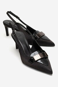 �v�����[�O�V���[�Y ���f�B�[�X �p���v�X Prologue Shoesollenne Stiletto Pump Black Satin �u���b�N