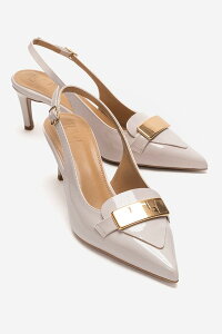 �v�����[�O�V���[�Y ���f�B�[�X �p���v�X Prologue Shoesollenne Stiletto Pump Ecru Patent �G�N����