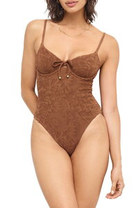 �r�^�~�� A ���f�B�[�X �g�b�v�X �����s�[�X �g�[�� Vitamin Ada Metallic Underwire One-Piece Swimsuit DRIFTWOOD ���^���b�N