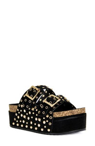 �A�U���A ���� ���f�B�[�X �V���[�Y �T���_�� �v���b�g�t�H�[�� AZALEA WANG Kaegan Platform Sandal (Women) BLACK �u���b�N