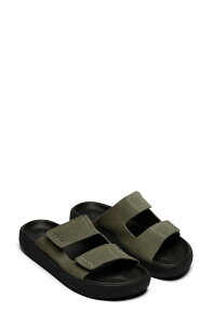 ���F�W�� ���f�B�[�X �V���[�Y �T���_�� Veja Etna Slide Sandal (Women) KAKI BLACK �u���b�N