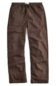 ���C�h�E�F�� ���f�B�[�X �{�g���X �f�j���p���c Madewell Pull-On Barreleg Airy Denim Utility Pants DARK BROWN �u���E��