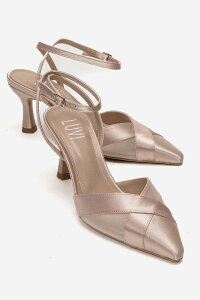 �v�����[�O�V���[�Y ���f�B�[�X �p���v�X Prologue Shoestela Stiletto Pump Beige Satin �x�[�W��