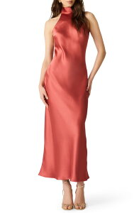 �X�e�B�[�u �}�f�� ���f�B�[�X �g�b�v�X �����s�[�X �T�e�� �}�L�V Steve Madden Lara Satin Bias Cut Maxi Dress DUSTY MAUVE