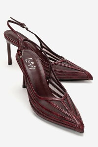 �v�����[�O�V���[�Y ���f�B�[�X �p���v�X ���b�V�� Prologue Shoes Eleana Slingback Mesh Stiletto Pump Burgundy �o�[�K���f�B