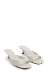 �}���S ���f�B�[�X �V���[�Y �p���v�X �T���_�� �q�[�� MANGO Kitten Heel Sandal (Women) IVORY WHITE �z���C�g