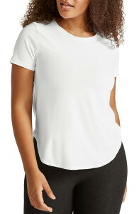 �r�����h���K ���f�B�[�X �g�b�v�X T�V���c �_�E�� Beyond Yoga On the Down Low T-Shirt CLOUD WHITE �z���C�g