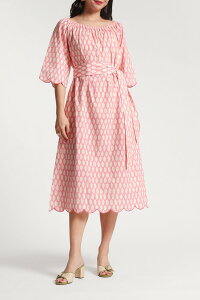 �t�����Z�X�o�����^�C�� ���f�B�[�X �g�b�v�X �����s�[�X �~�f�B Frances Valentine Coco Midi Dress Mid-Century Palm Pink/Oyster �s���N