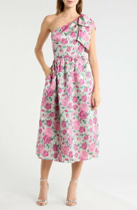 �V���K�[���b�v�X ���f�B�[�X �g�b�v�X �����s�[�X �t�����[�� �~�f�B �t�����[ SUGARLIPS Dionne Floral Jacquard Midi Dress FLORAL