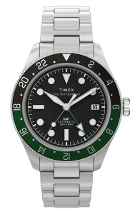 �^�C���b�N�X �����Y �A�N�Z�T���[ �r���v Timex The Waterbury Heritage GMT Automatic Bracelet Watch 41.5mm STAINLESSTEEL