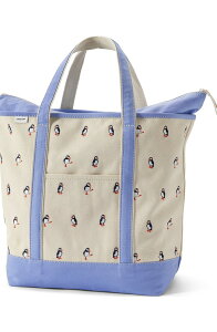 �����Y�G���h ���f�B�[�X �o�b�O Lands' End Zip Top Canvas Tote Bag White �z���C�g
