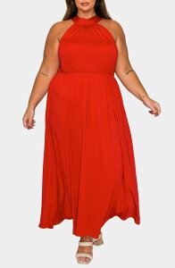 ���u�h ���f�B�[�X �g�b�v�X �����s�[�X �v���X�T�C�Y �}�L�V L I V D Cassia Maxi Dress (Plus) RED ���b�h