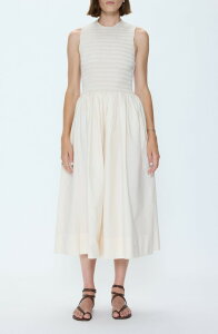 �s�X�g�[�� ���f�B�[�X �g�b�v�X �����s�[�X �~�f�B �V���[�����O Pistola Gladysmocked Midi Dress OYSTER SHELL
