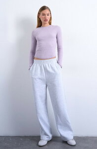 �g�b�v�V���b�v ���f�B�[�X �g�b�v�X �V���c Topshop Long Sleeve Curve Hem Top LILAC ���C���b�N