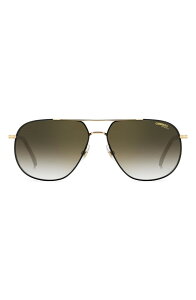�J���� �����Y �A�N�Z�T���[ �T���O���X�E�A�C�E�F�A Carrera Eyewear 61mm Gradient Navigator Sunglasses Gold Black/ Green �u���b�N