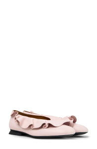 �J���y�[�� ���f�B�[�X �V���[�Y �p���v�X �t���� Camper Casi Myra Ruffle Flat Pastel Pink �s���N