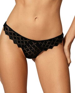 �L�L�f�����g�p�[�l�X ���f�B�[�X �A���_�[�E�F�A �p���c Kiki de Montparnasse Laminembroidery Thong BLACK �u���b�N